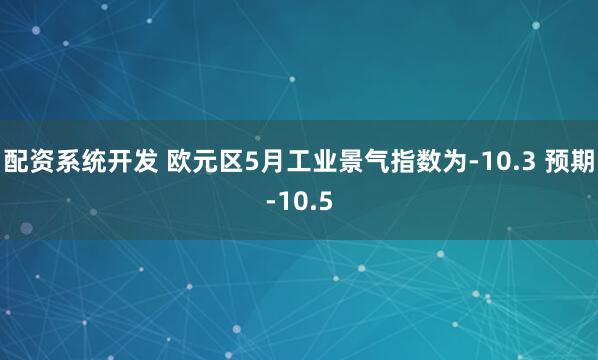 配资系统开发 欧元区5月工业景气指数为-10.3 预期-10.5
